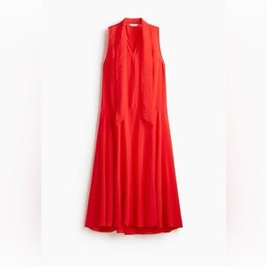 H&M Vibrant Red Tie-neck Dress